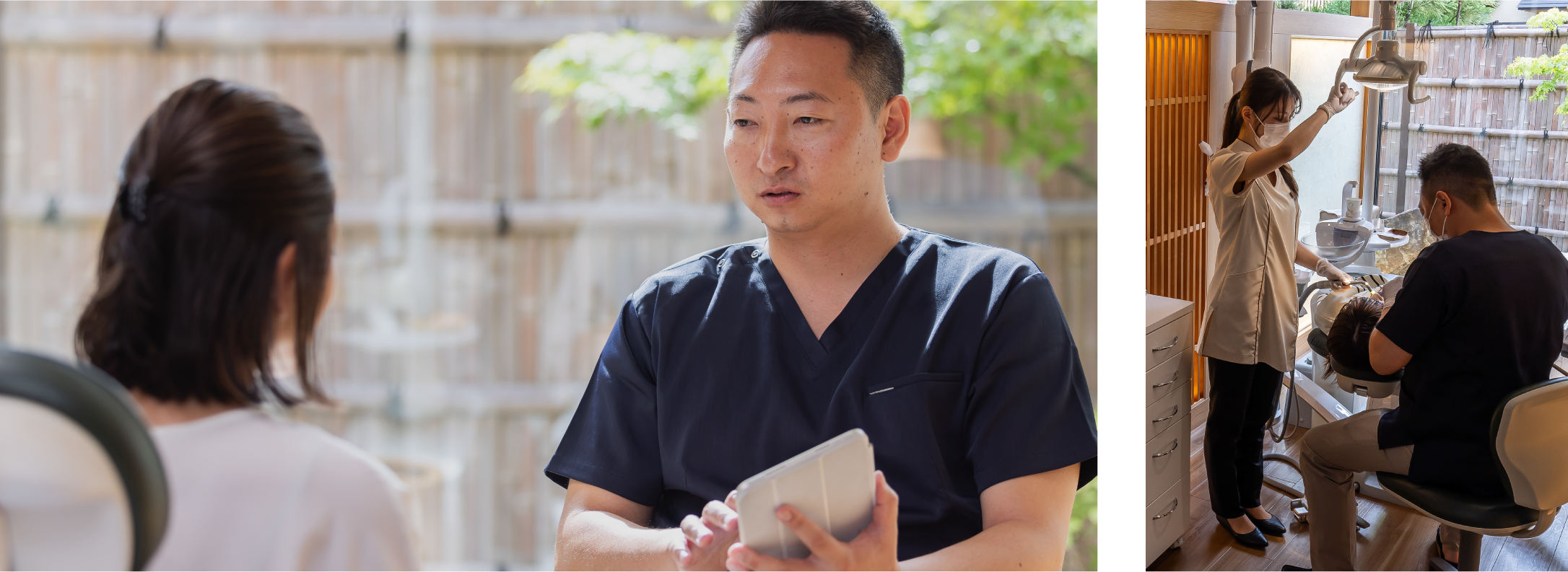 診療内容を説明する院長