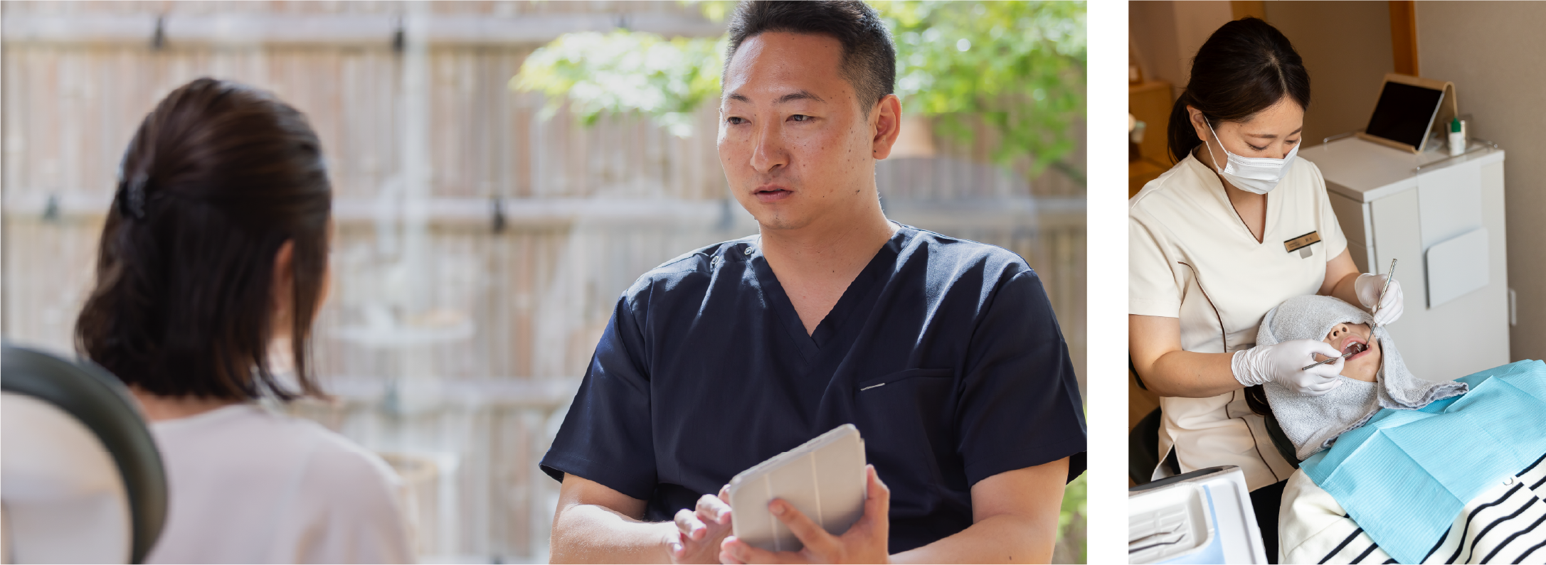 診療内容を説明する院長