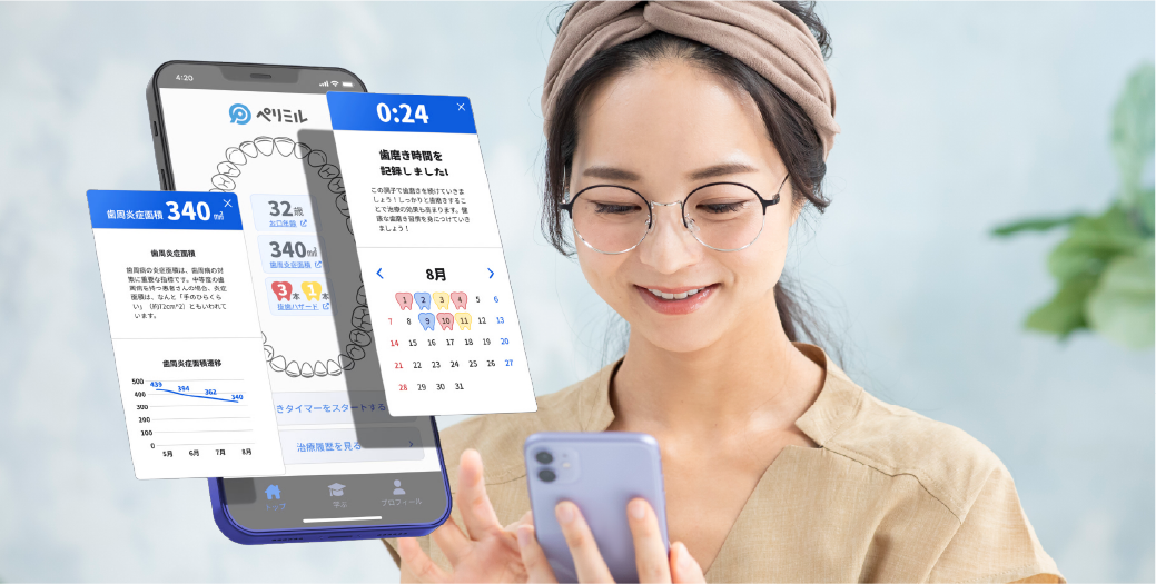ブルーラジカルと連動するアプリ「ペリミル」
